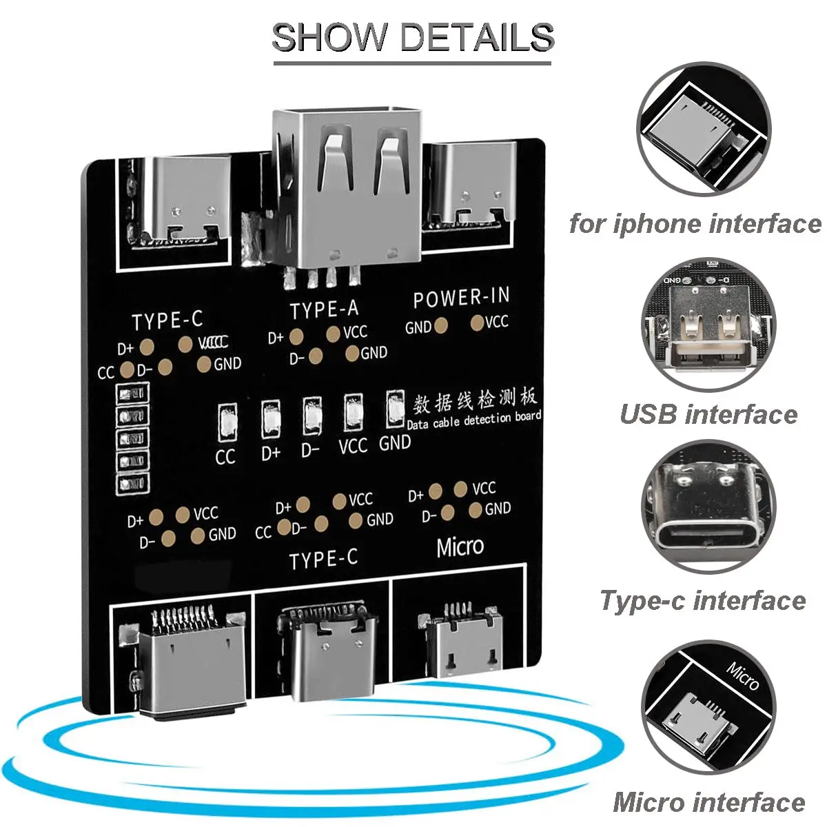 Micro Usb Cable - Placa de detecção de cabo de
