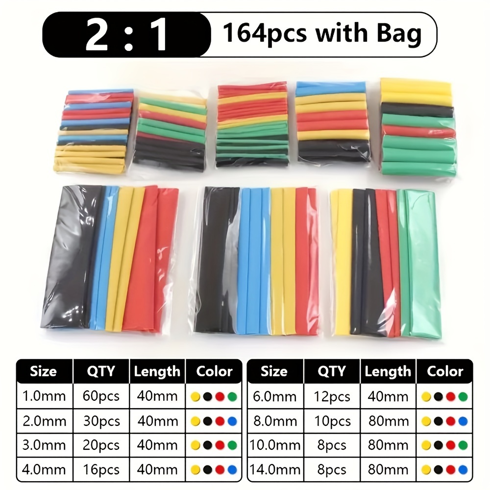 Jumper Wire Kit - 127-750 pces tubulação termo retrátil tubo