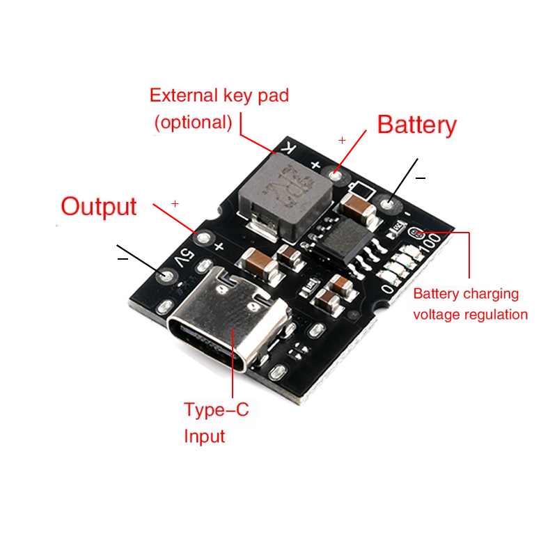 Tipo-c usb 5v 2a conversor de  - Li Ion Charger Module avaliação e preço