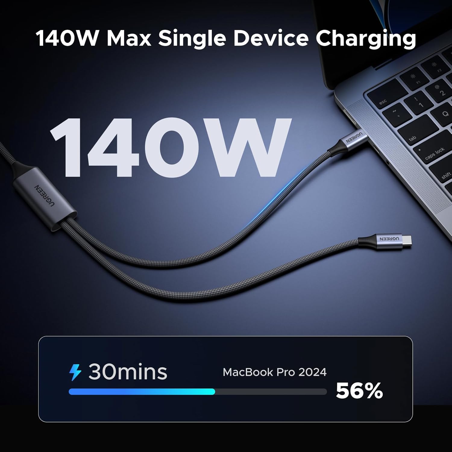 Cabo UGREEN USB C de 140 W, ca - Usb C Cable avaliação e preço