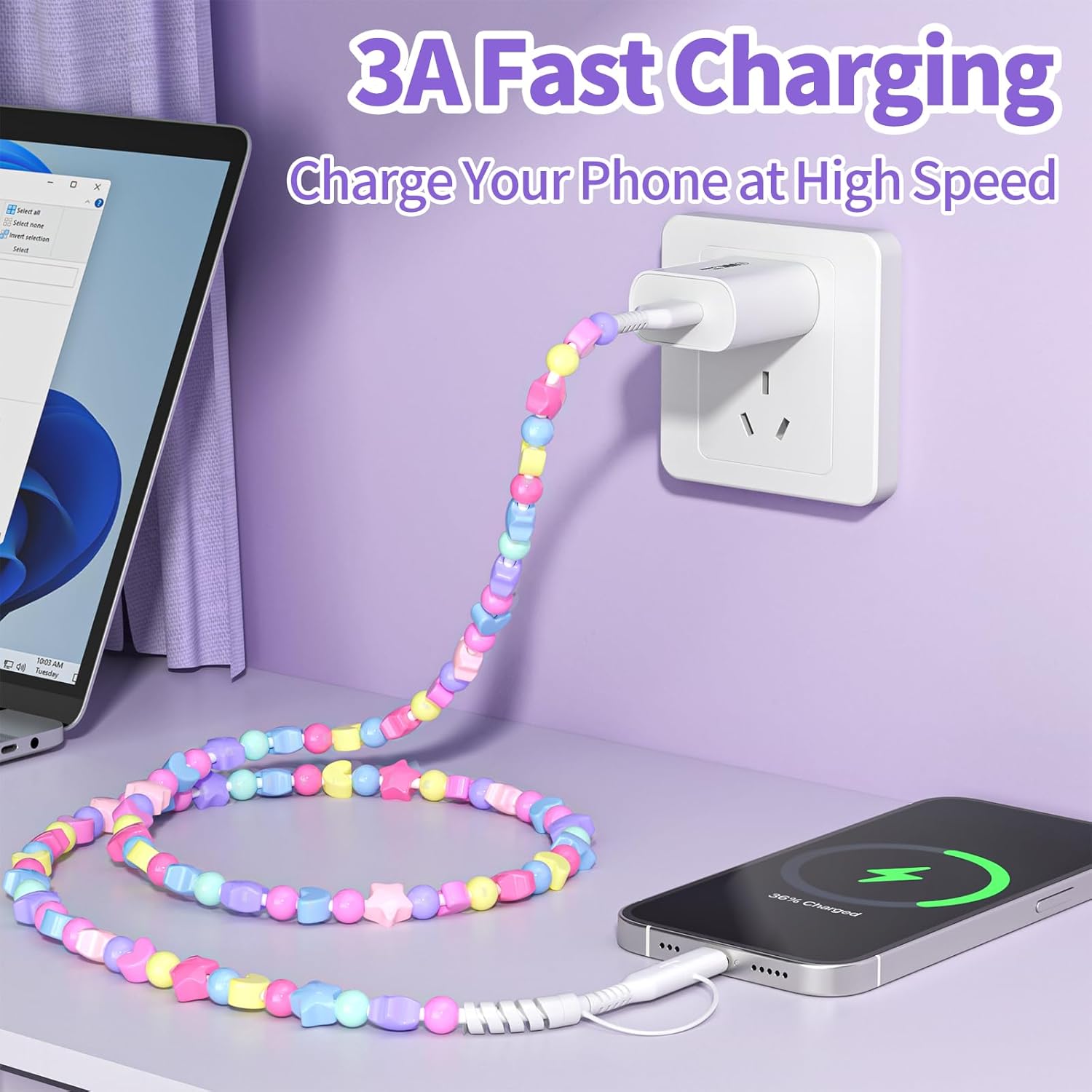 Cabo de carregamento de contas - Usb C Cable avaliação e preço