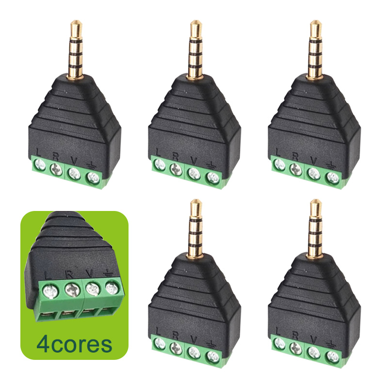 5/20/100 pces 3.5mm estéreo 4  - Screw Terminal Block avaliação e preço