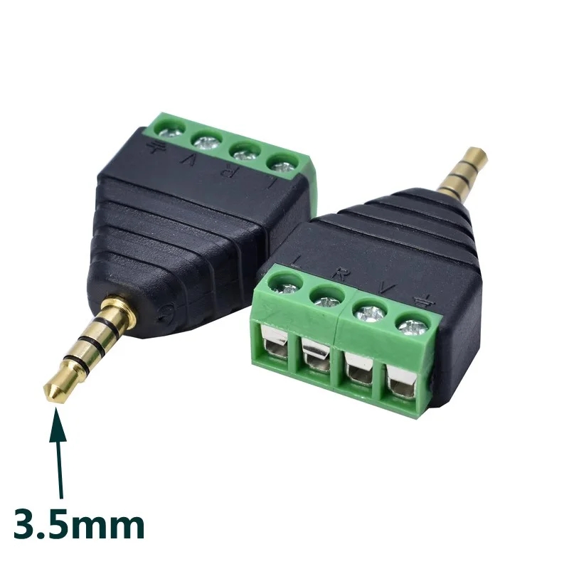 5/20/100 pces 3.5mm estéreo 4  - Screw Terminal Block avaliação e preço